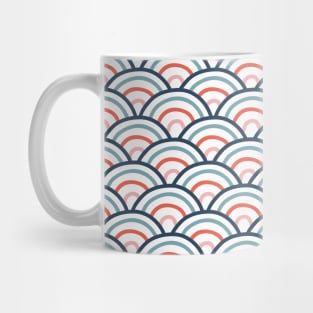 Japanese hand drawn waves Mug